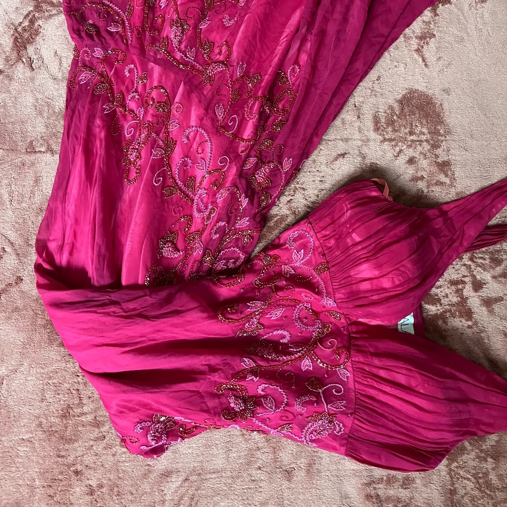 Stunning pink beaded gown